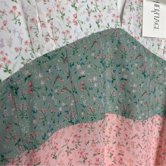 Divine Heritage  Dress Size M Medium Intermix Floral Mixed Print Midi - Picture 9 of 16